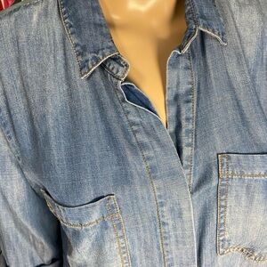Velvet Heart Chambray Denim Button Down Shirt